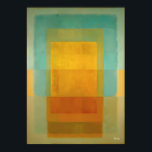 Turquoise Gold Color Field Abstract Modern Art Poster<br><div class="desc">A luminous color field abstract artwork featuring layered rectangles of turquoise,  golden yellow and warm amber tones. Soft translucent pigments create calm depth and chromatic harmony,  forming a minimalist contemporary composition ideal for modern design lovers and elegant interiors.</div>