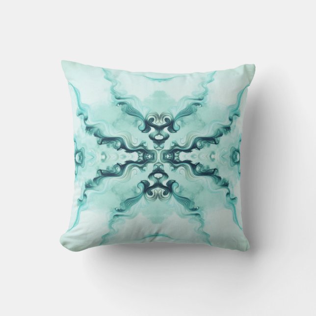 Turquoise Harmony – Artistic Duvet Cover Kudde (Framsida)