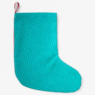 Turquoise leather skin texture skin liten julstrumpa