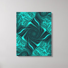 Turquoise Liquid Marble Abstract Art Canvastryck