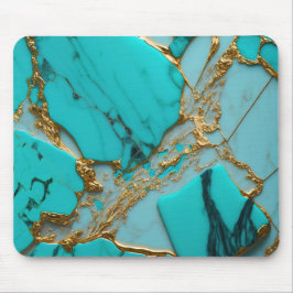 Turquoise Marble with Golden Veins Musmatta
