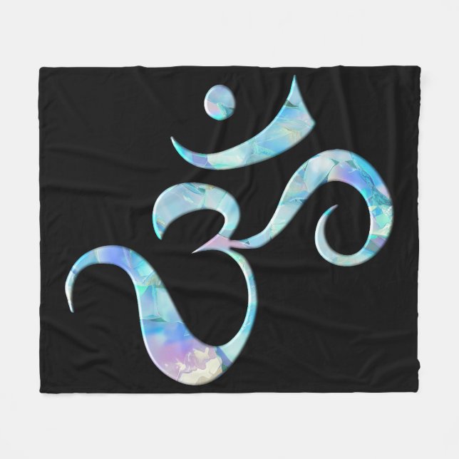 Turquoise Marbled Om Fleecefilt (Framsidan (Horisontell))