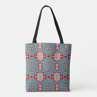 Turquoise Multi Tribal Inspired Shapes Tygkasse