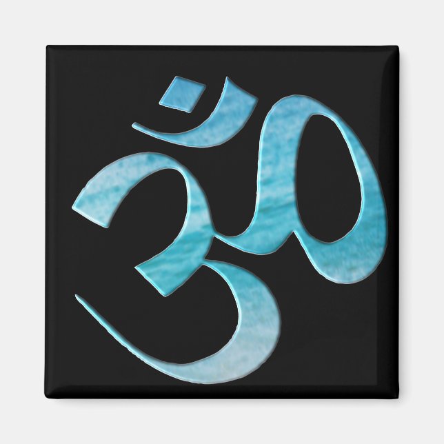 Turquoise Om  Magnet (Framsidan)