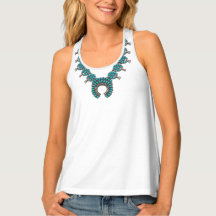 TURQUOISE SQUASH BLOMMAR NECKLACE GRAPHIC 