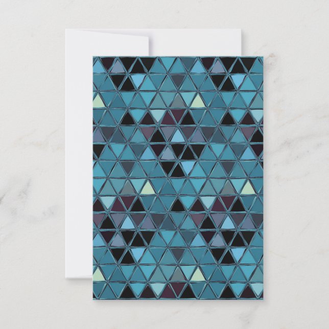 Turquoise Stained Glass Mosaic Southwest Tack Kort (Framsida)