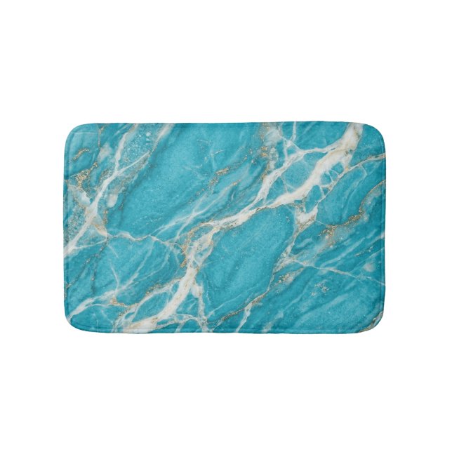 Turquoise Stone Marble Elegant Clean Style Badrumsmatta (Framsidan)