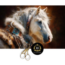 Turquoise Sunburst Ivory Stallion Tissue Paper