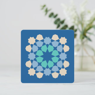 Turquoise Tranquility Tile (customizable) Anteckningskort