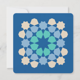 Turquoise Tranquility Tile (customizable) Anteckningskort