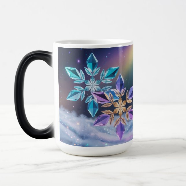 Turquoise Violet Crystals Morphing Mug Magisk Mugg (Vänster)