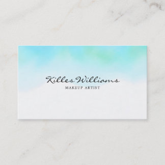 Turquoise Watercolor Visitkort