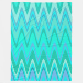 Turquoise Waves Fleecefilt