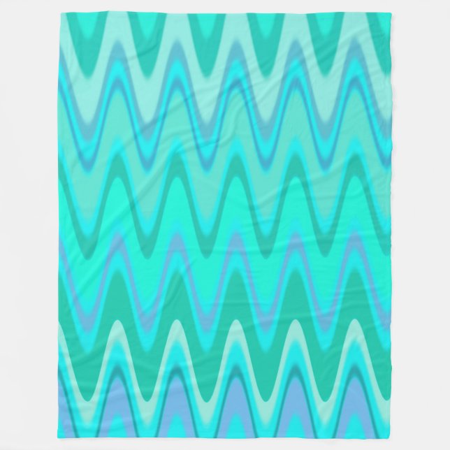 Turquoise Waves Fleecefilt (Framsidan)