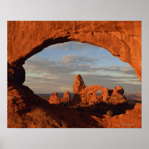 Turret Arch genom North Window, Arches Poster