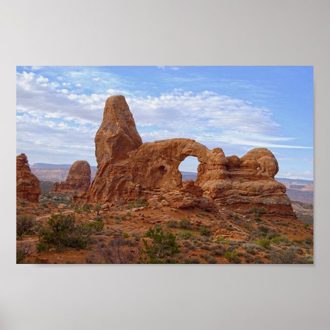 Turret Arch vid Arches National Park, Utah Poster (Framsidan)