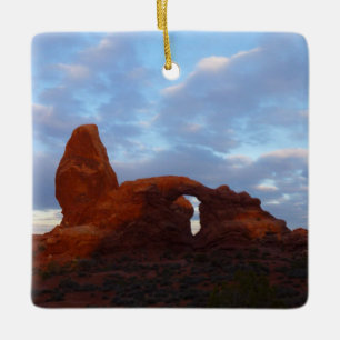 Turret Arch vid Sunrise i Arches nationalpark Julgransprydnad Keramik
