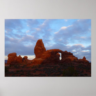 Turret Arch vid Sunrise i Arches nationalpark Poster