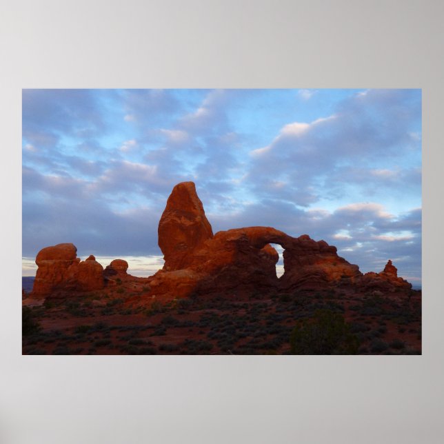 Turret Arch vid Sunrise i Arches nationalpark Poster (Framsidan)