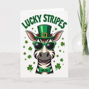 TurStripig Zebrakort för St. Patricksdagen Kort