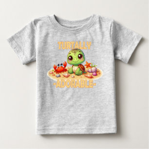 Turtally Ad,roligt pun Cute baby Turtle tecknad T Shirt