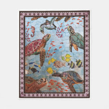 Turtlar med havslevande djur