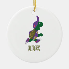Turtle 10K - Lila Julgransprydnad Keramik