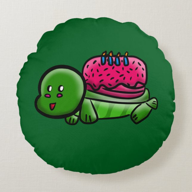 Turtle 2 rund kudde (Framsidan)