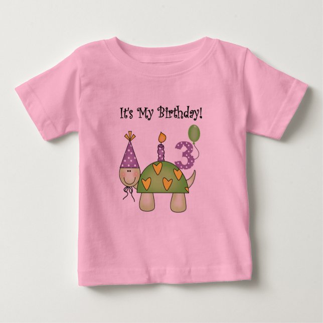 Turtle 3rd Birthday Tshirts and Gifts (Framsida)