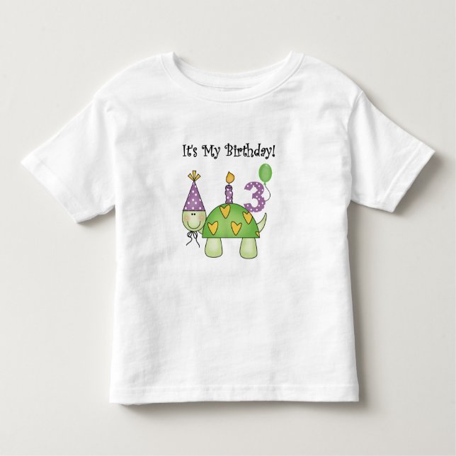 Turtle 3rd Birthday Tshirts and Gifts (Framsida)