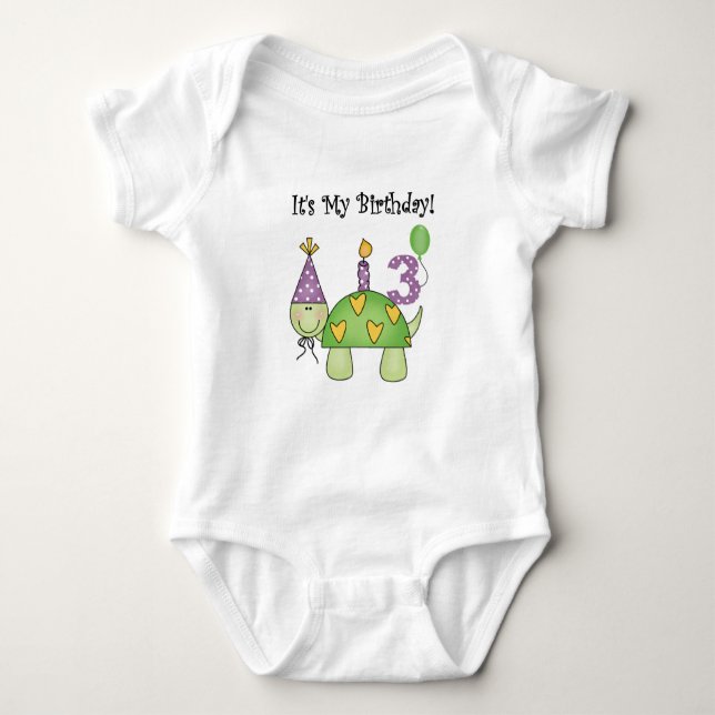Turtle 3rd Birthday Tshirts and Gifts (Framsida)
