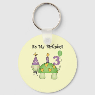 Turtle 3rd Birthday Tshirts and Gifts Nyckelring