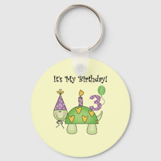 Turtle 3rd Birthday Tshirts and Gifts Nyckelring