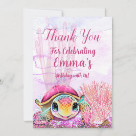 Turtle 4e födelsedagen, under havet tack kort