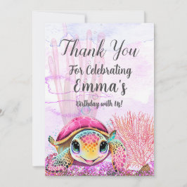 Turtle 4e födelsedagen, under havet tack kort