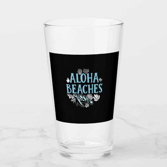 Turtle Älskare | Aloha-stränder Glaskopp (Framsida)