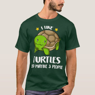 Turtle Älskare Birthday Julafton Gift jag gillar T Shirt