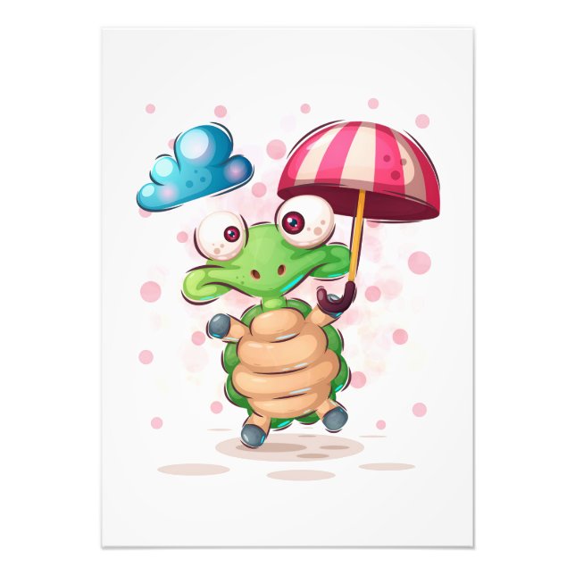 Turtle Älskare Cute Sea Turtle Fototryck (Framsidan)