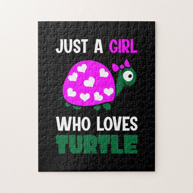 Turtle Älskare | En flicka som Kärlek Turtles Pussel (Vertikal)