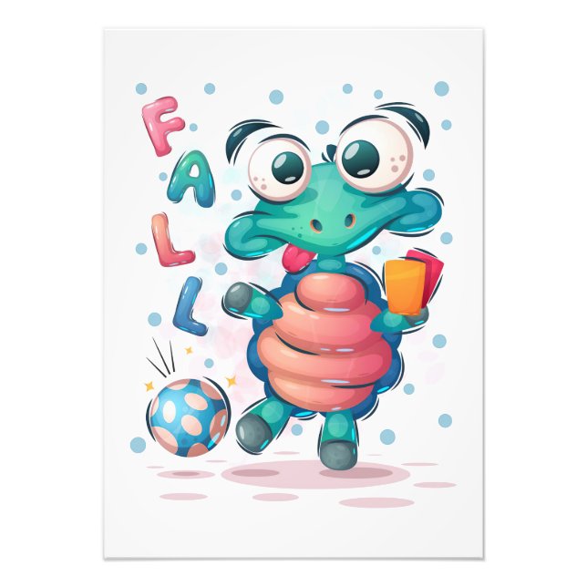 Turtle Älskare Fall Cute Sea Turtle Fototryck (Framsidan)