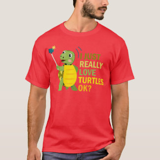 Turtle Älskare I Just Verkligen Turtles Ok Island T Shirt