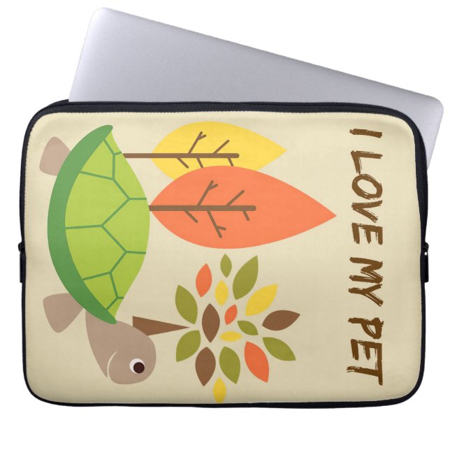 Turtle Älskare I Kärlek My Turtle Laptop Fodral (Framsidan)