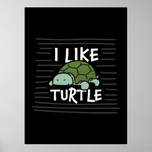 Turtle Älskare Jag gillar Turtles Poster