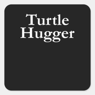 Turtle Älskare   Kramare av sköldpadda Fyrkantigt Klistermärke