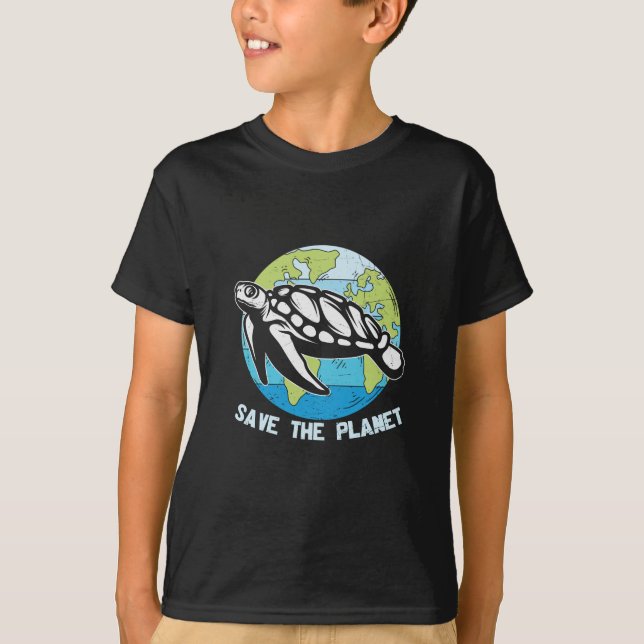 Turtle Älskare | RÄDDAT PLANETEN T Shirt (Framsida)