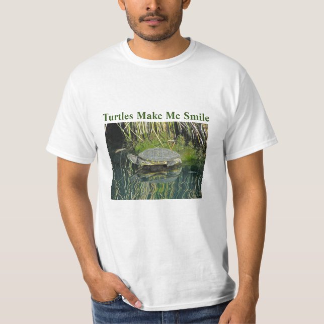 Turtle Älskare Sjö Animal Photo Nature Wildlife T Shirt (Framsida)
