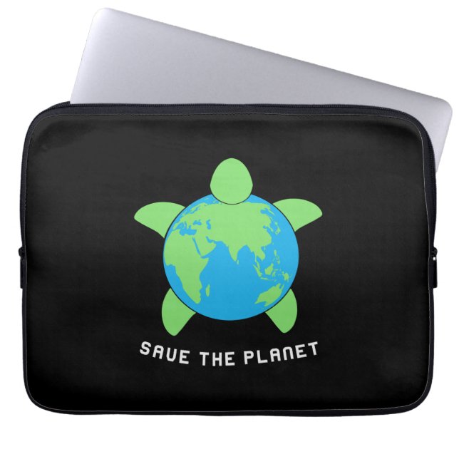 Turtle Älskare | Spara Turtle Planet Laptop Fodral (Framsidan)