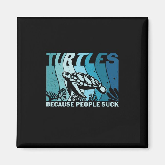 Turtle Älskare | Turtle för människor Magnet (Framsidan)