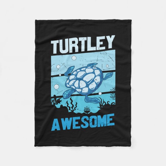 Turtle Älskare | Turtley Fantastisk Fleecefilt (Framsidan)