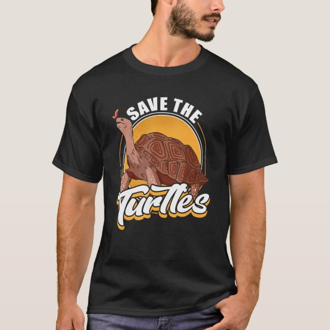 Turtle Animal Ocean Sea Turtle 1 T Shirt (Framsida)